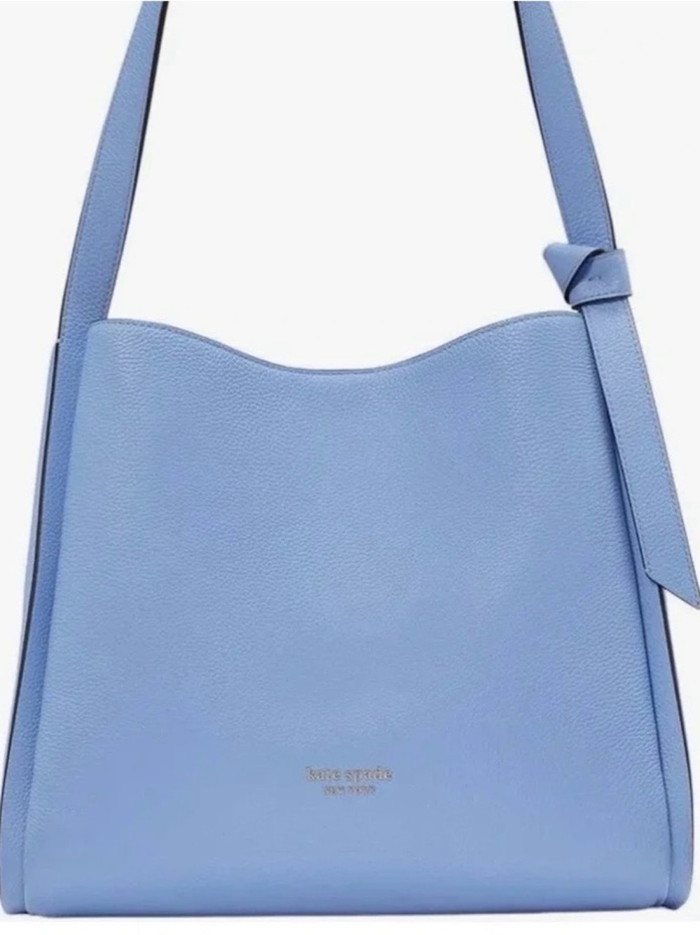 kate spade Light Blue Pebbled Medium Leather Shoulder Bag
